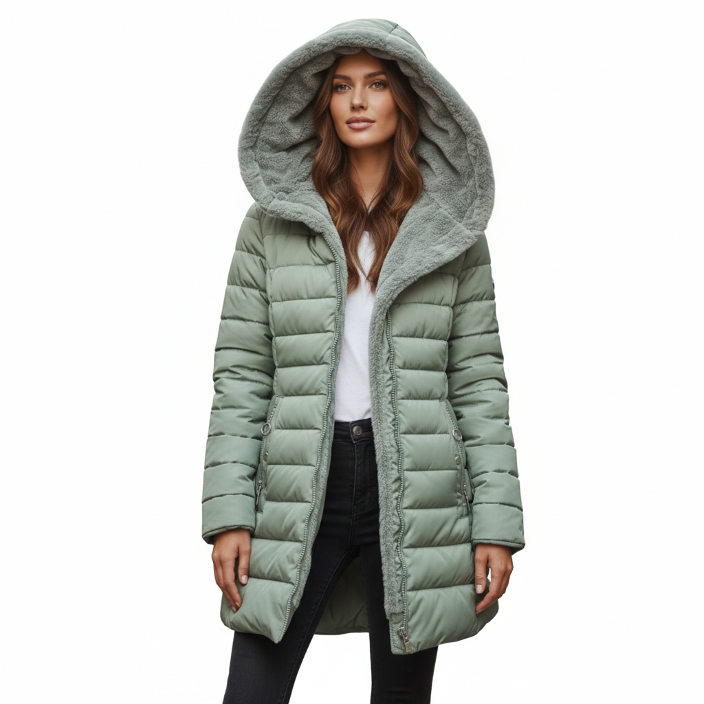 Remedios Giacca Matelassée Donna – Capuche Doublée, Linea Confortevole & Chaleur Urbaine