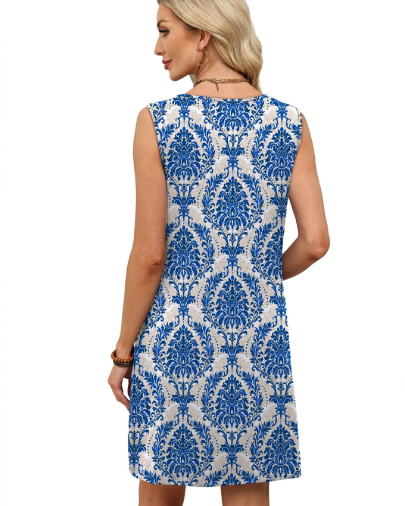 Renee Abito Mini Donna – Abito Estate Débardeur in Pizzo, Linea Fluida con Tasche, Style Elegante