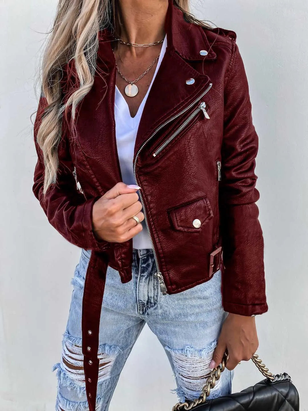 Maxine Giacca Donna – Giacca in Cuir Elegante & Intemporelle al Style Chic Moderne