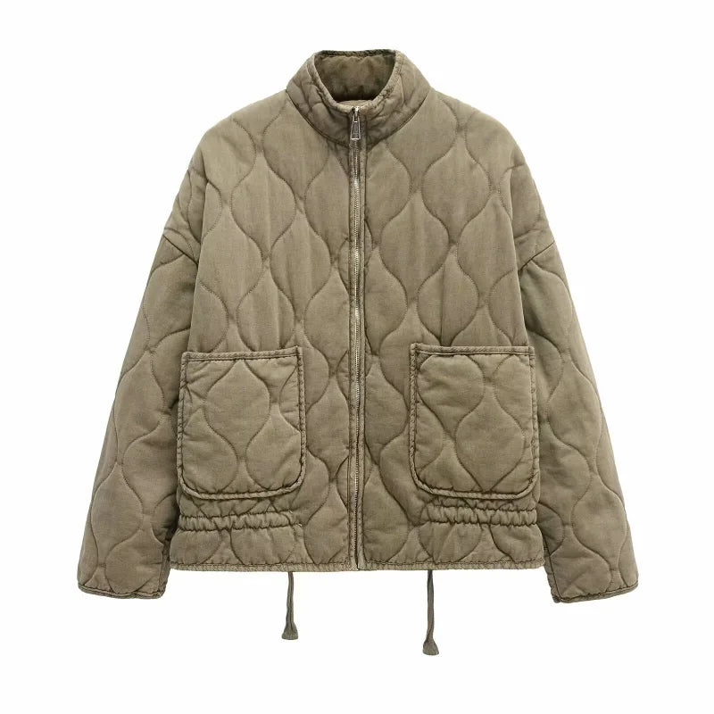 Zinnia Giacca Donna Matelassée – Giacca Inverno Zippée Chaude con Taille Réglable & Tasche