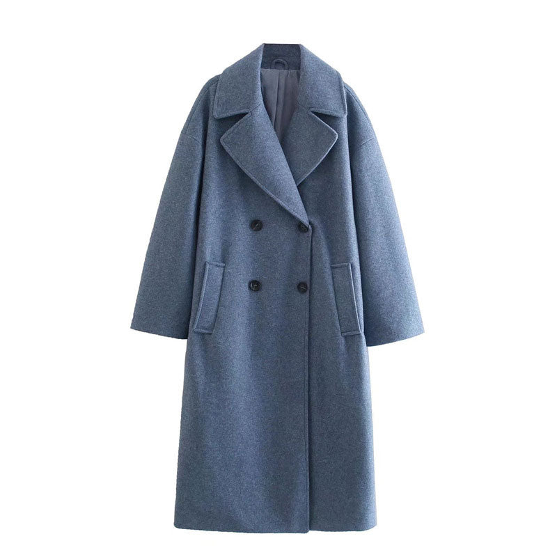 Sofia Cappotto Donna Long in Lana – Cappotto Elegante a Double Boutonnage & Col Classique