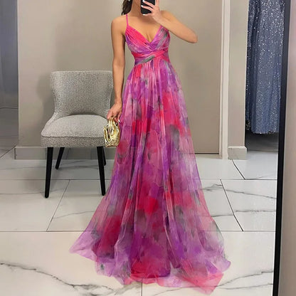 Abito Lungo Donna in mesh, motivo floreale — vista 13