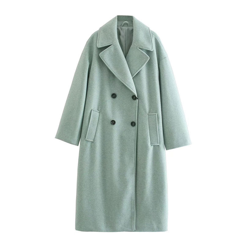 Sofia Cappotto Donna Long in Lana – Cappotto Elegante a Double Boutonnage & Col Classique