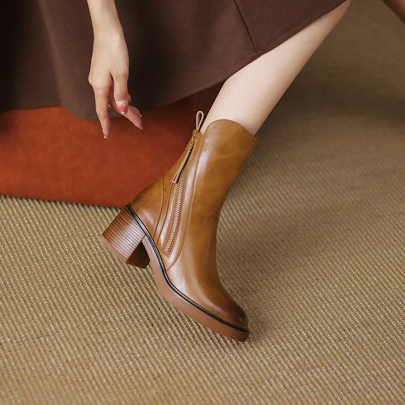 Kailani Bottines Donna – Stivali in Cuir Premium Eleganti & Durables al Style Intemporel