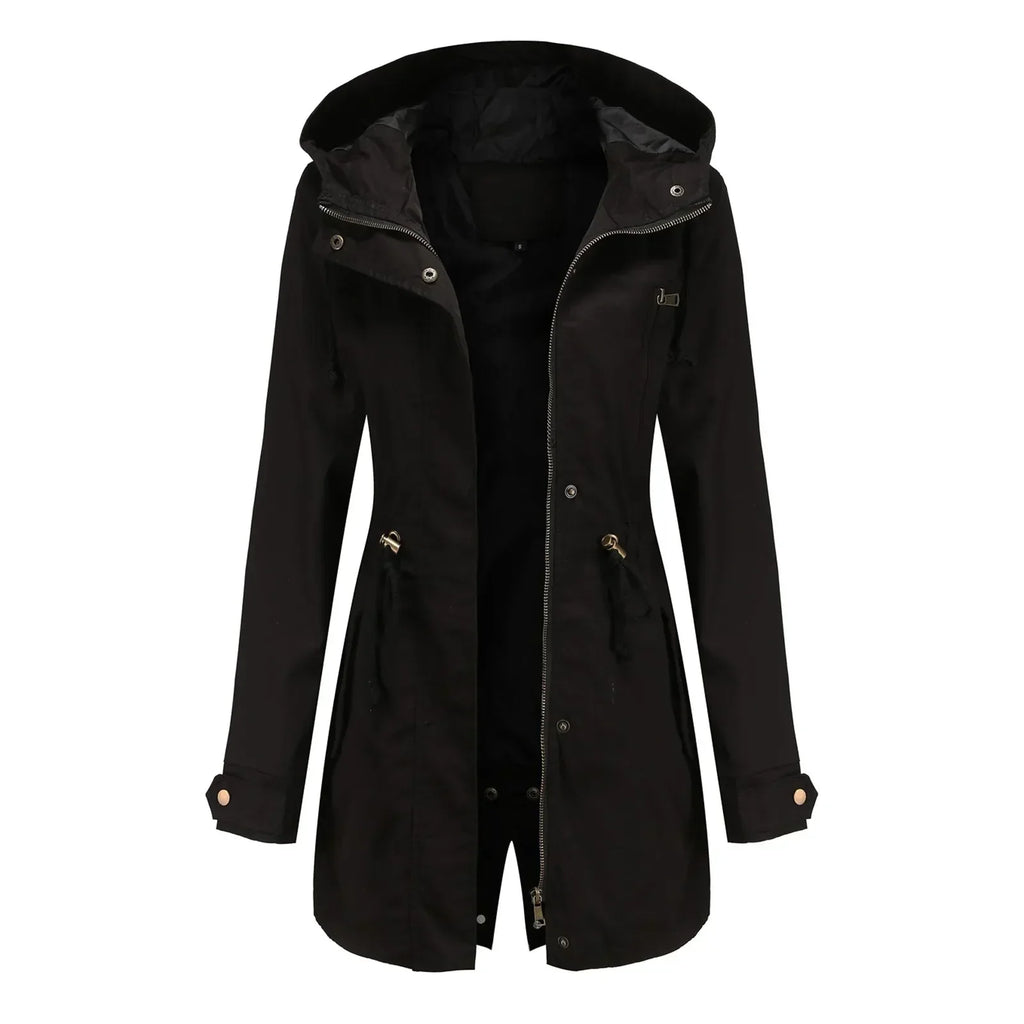 Stella Parka Longue Donna – Capuche Intégrée, Isolation Chaude & Fermeture Zippée
