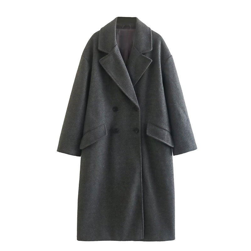 Sofia Cappotto Donna Long in Lana – Cappotto Elegante a Double Boutonnage & Col Classique
