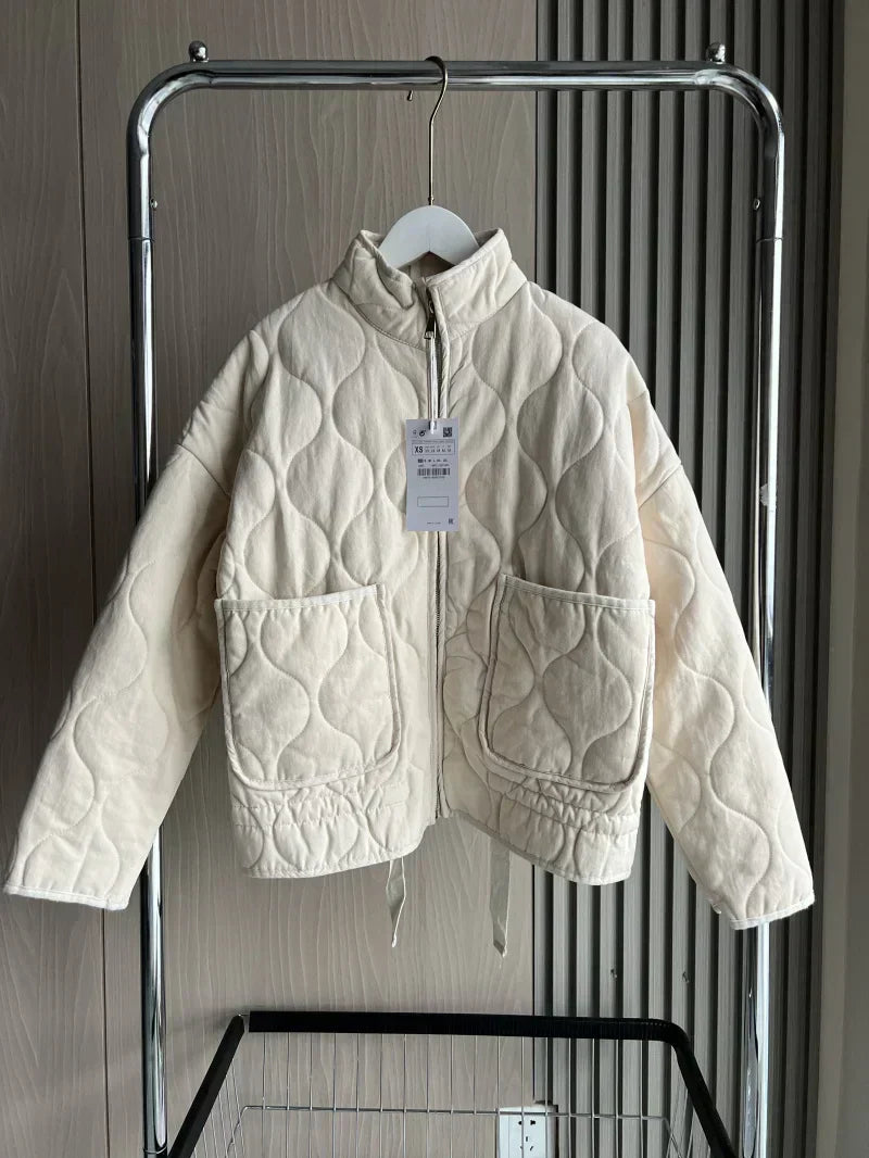 Zinnia Giacca Donna Matelassée – Giacca Inverno Zippée Chaude con Taille Réglable & Tasche