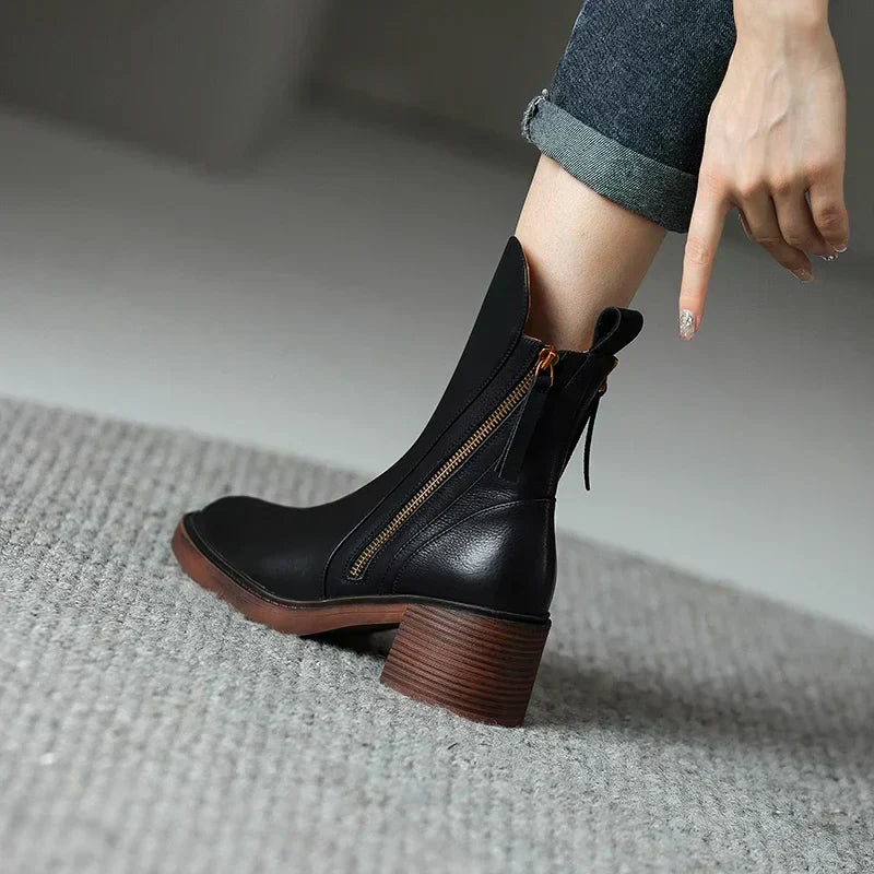 Kailani Bottines Donna – Stivali in Cuir Premium Eleganti & Durables al Style Intemporel