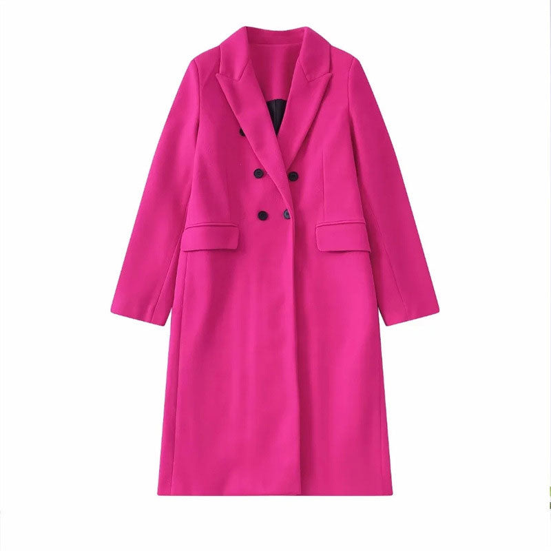 Sofia Cappotto Donna Long in Lana – Cappotto Elegante a Double Boutonnage & Col Classique