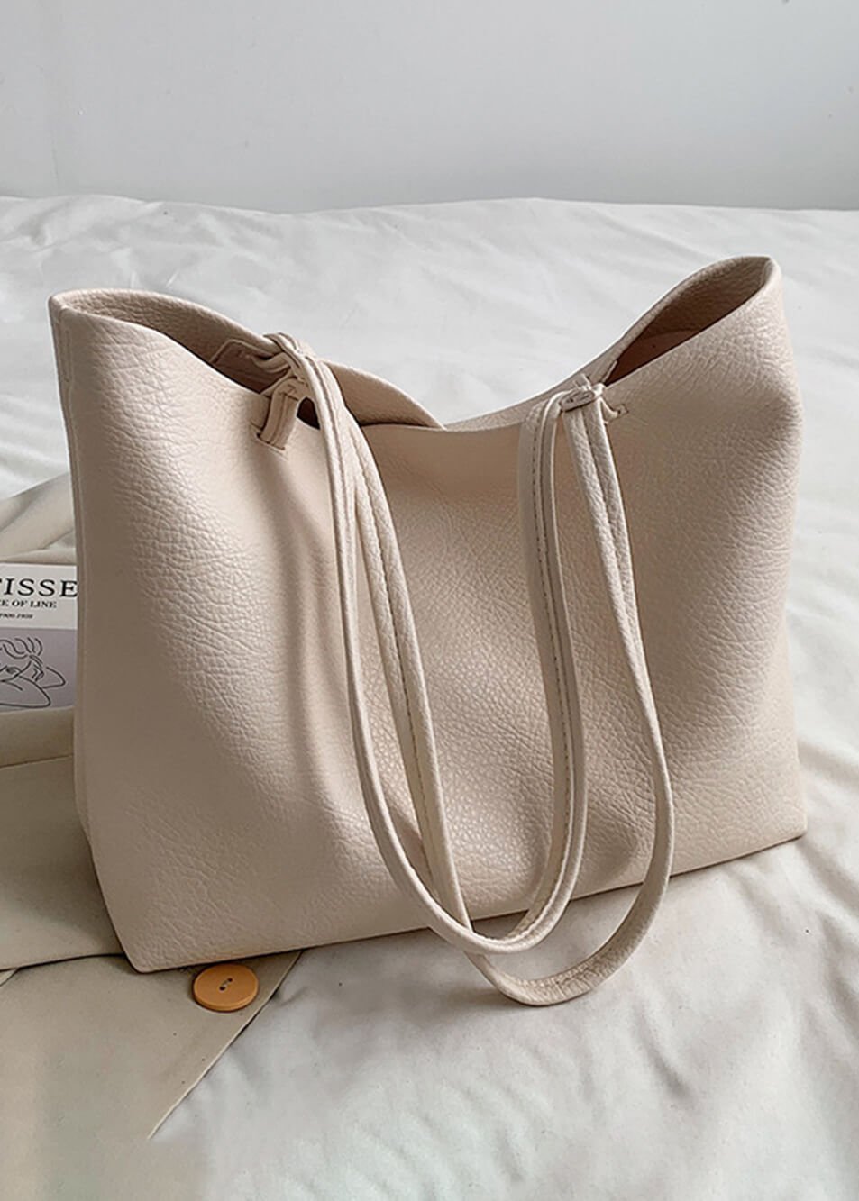 Reyna Borsa Cabas Donna – Design Minimaliste Spacieux in Simili-Cuir Durable
