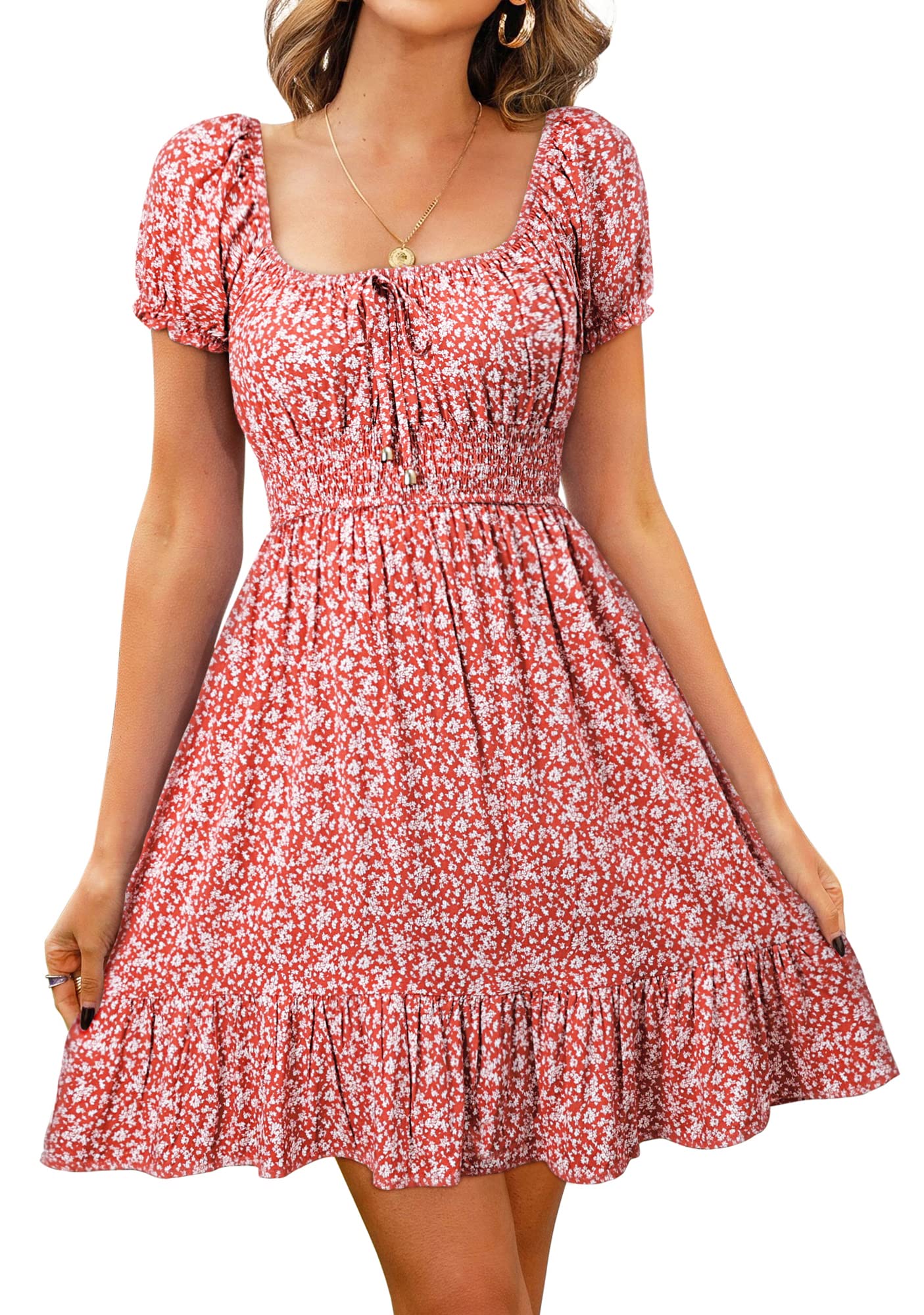 Kendra Abito Donna – Col Cœur Manches Bouffantes, Linea Mini Vita Alta & Dos Ouvert Estate