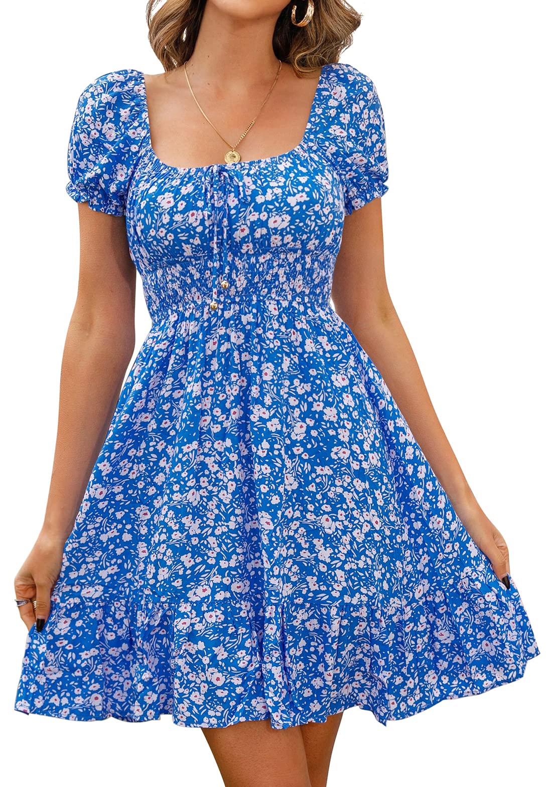 Kendra Abito Donna – Col Cœur Manches Bouffantes, Linea Mini Vita Alta & Dos Ouvert Estate