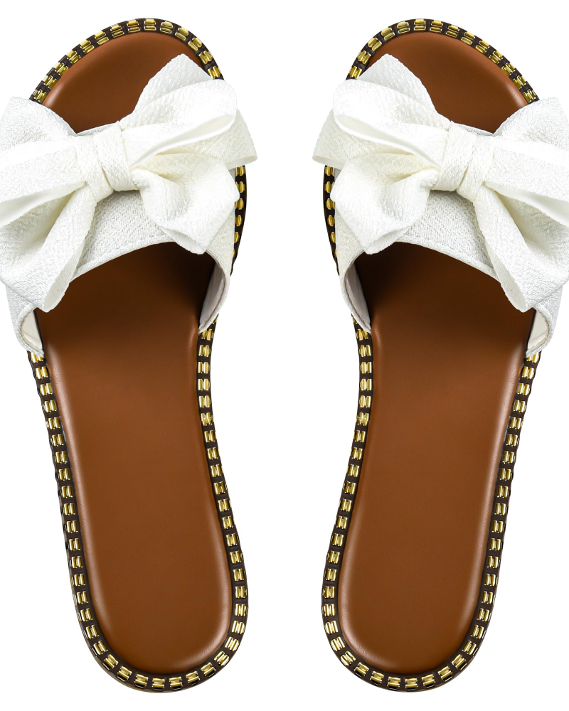Jola Mules Donna – Sandali Plates con Nœud Elegante & Design Slip-On Estate