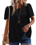 Naira Blusa Donna – Top Bohémien in Mousseline con Pizzo & Linea Fluida