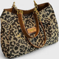 Kailany Borsa Shopping Donna in Toile – Grand Format Léopard con Anses & Bandoulière Regolabile