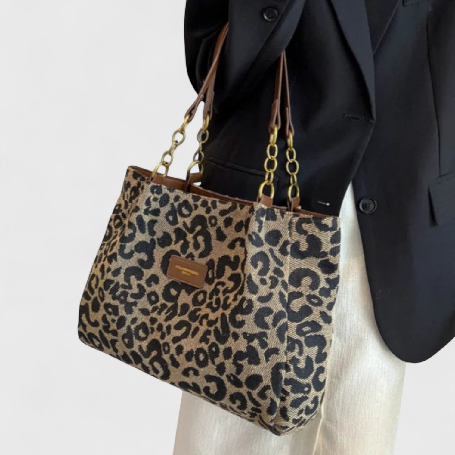 Kailany Borsa Shopping Donna in Toile – Grand Format Léopard con Anses & Bandoulière Regolabile