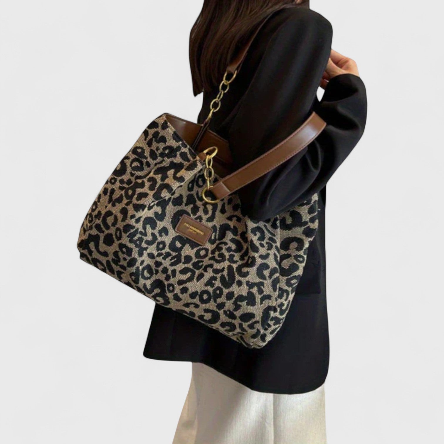 Kailany Borsa Shopping Donna in Toile – Grand Format Léopard con Anses & Bandoulière Regolabile