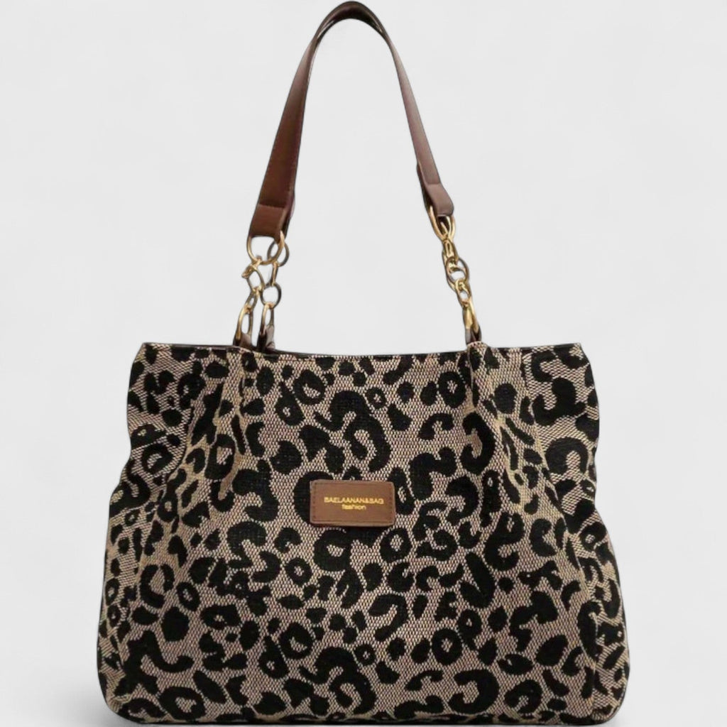 Kailany Borsa Shopping Donna in Toile – Grand Format Léopard con Anses & Bandoulière Regolabile