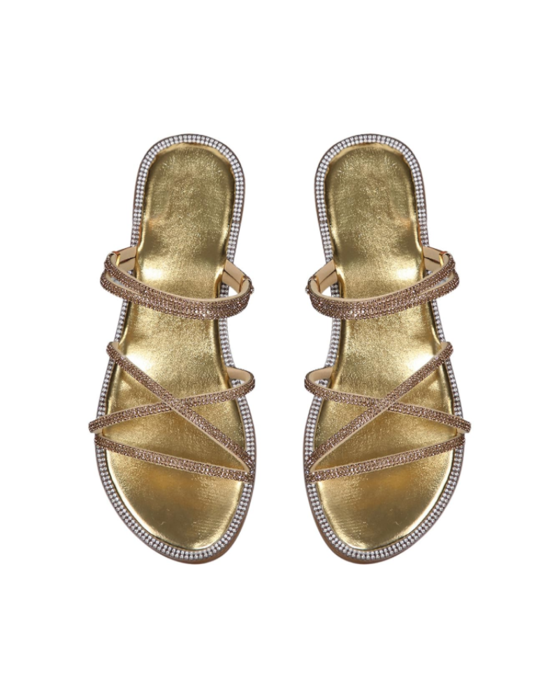 Wren Sandali Donna – Mules Plates a Fasce con Strass & Design Elegante Estate