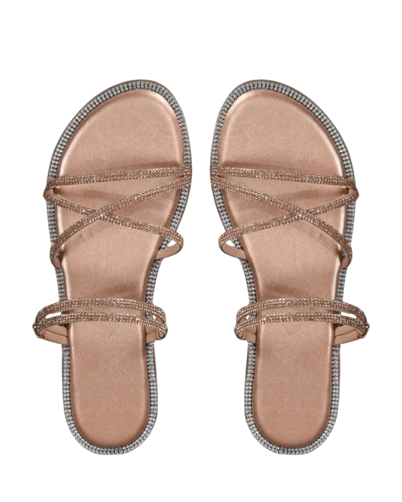 Wren Sandali Donna – Mules Plates a Fasce con Strass & Design Elegante Estate