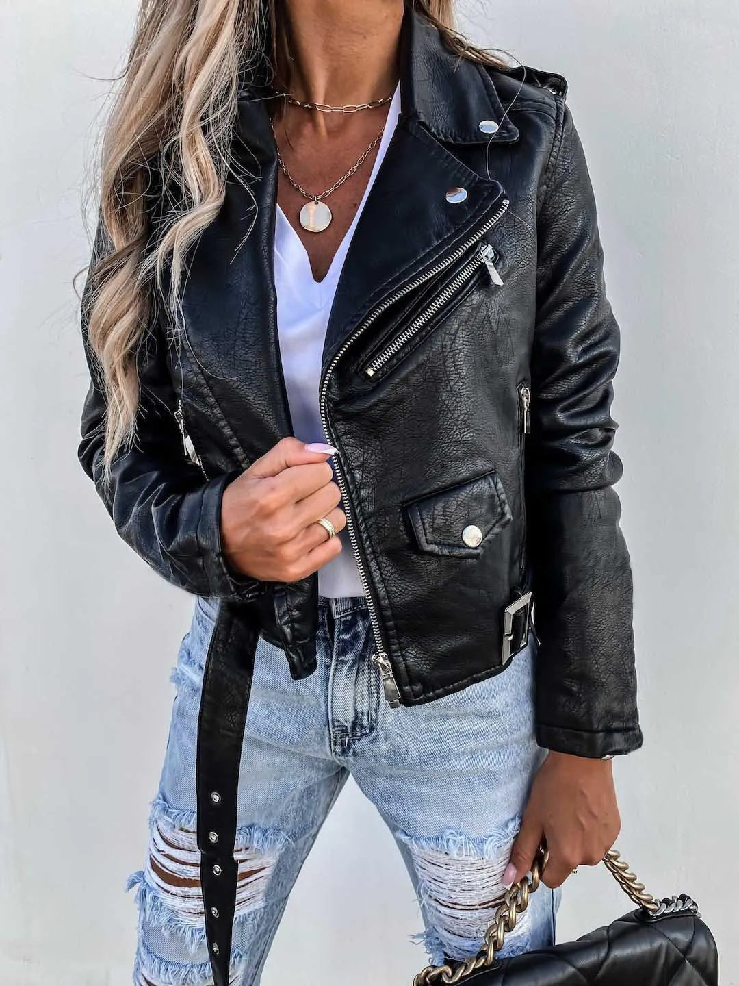 Maxine Giacca Donna – Giacca in Cuir Elegante & Intemporelle al Style Chic Moderne