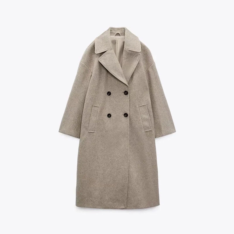 Sofia Cappotto Donna Long in Lana – Cappotto Elegante a Double Boutonnage & Col Classique