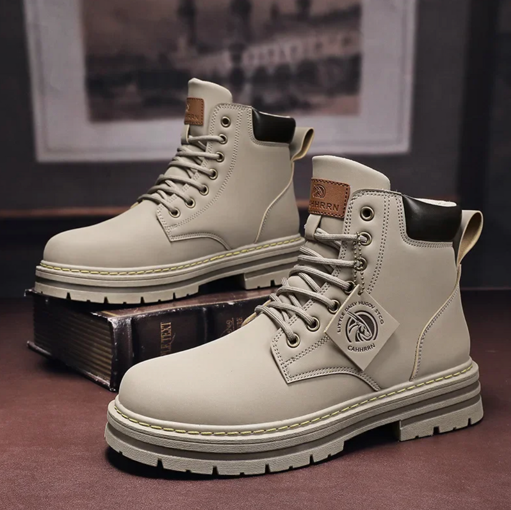 Marlon Stivali a Lacets per Uomo – Scarpe in Cuir Confortevoli con Supporto Plantare Plantaire & Semelle Antidérapante