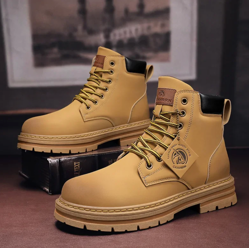 Marlon Stivali a Lacets per Uomo – Scarpe in Cuir Confortevoli con Supporto Plantare Plantaire & Semelle Antidérapante
