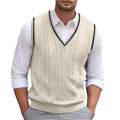 Kyson Maglione Uomo – Maglione Senza Maniche a Scollo a V Elegante & Confortevole Style Moderne