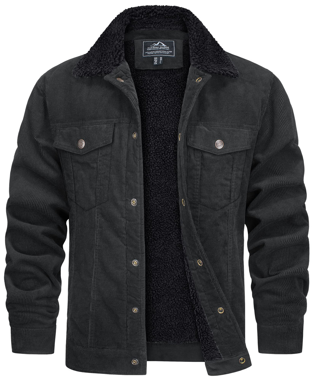 Legan Giacca Trucker Uomo in Velluto Côtelé – Doublure Sherpa, Chaleur & Style Casual