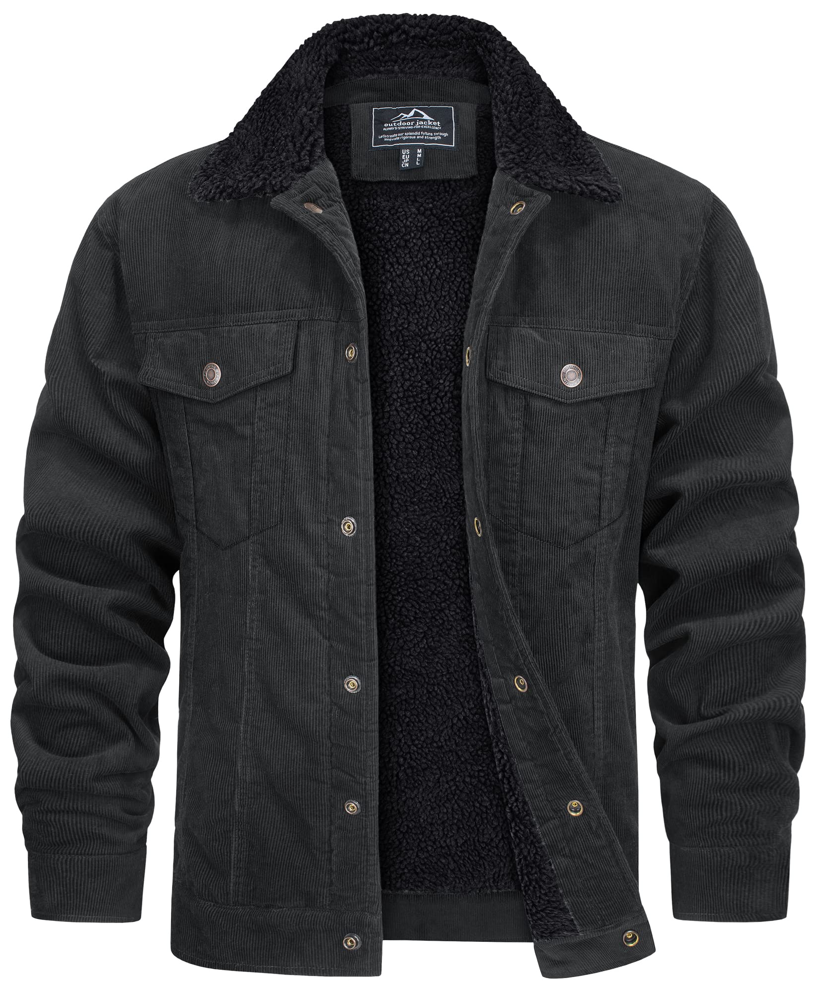 Legan Giacca Trucker Uomo in Velluto Côtelé – Doublure Sherpa, Chaleur & Style Casual