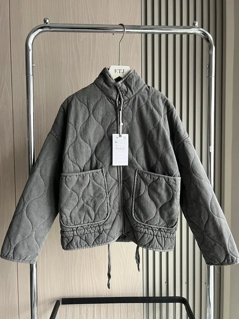 Zinnia Giacca Donna Matelassée – Giacca Inverno Zippée Chaude con Taille Réglable & Tasche