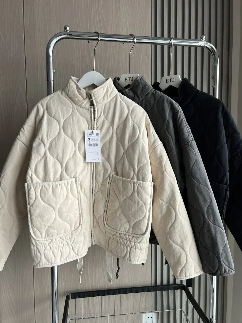 Zinnia Giacca Donna Matelassée – Giacca Inverno Zippée Chaude con Taille Réglable & Tasche
