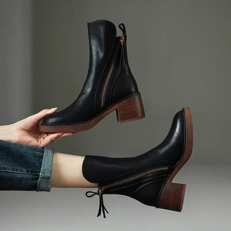 Kailani Bottines Donna – Stivali in Cuir Premium Eleganti & Durables al Style Intemporel