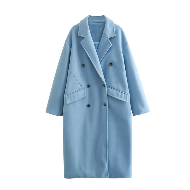 Sofia Cappotto Donna Long in Lana – Cappotto Elegante a Double Boutonnage & Col Classique