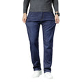 René Jeans Uomo Doublé Polaire – Pantalone Denim Caldo Slim Fit per l’Inverno