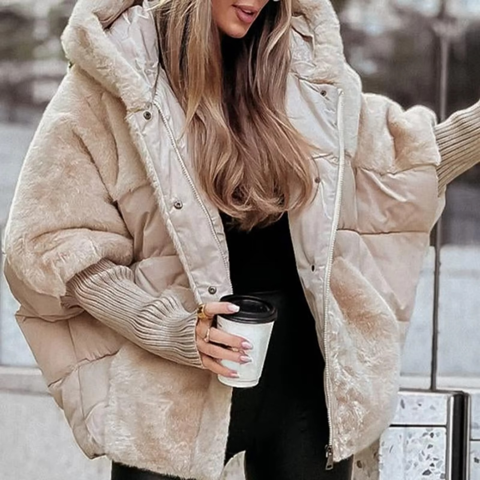 Sapphire Cappotto Inverno Donna – Giacca Chaude Unicolore con Linea Confortevole e Elegante