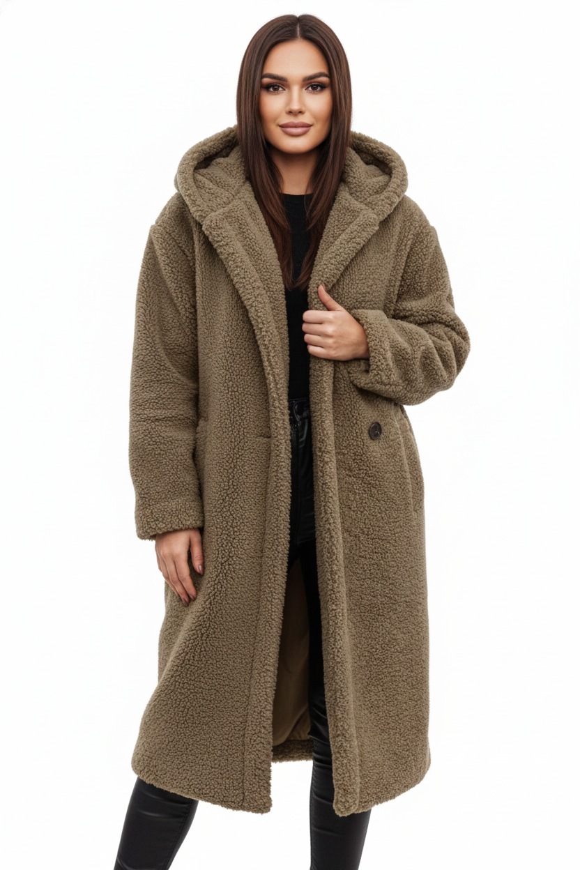 Nelia Cappotto Teddy Donna – Giacca Oversize Morbida & Chaude per Looks Inverno Eleganti