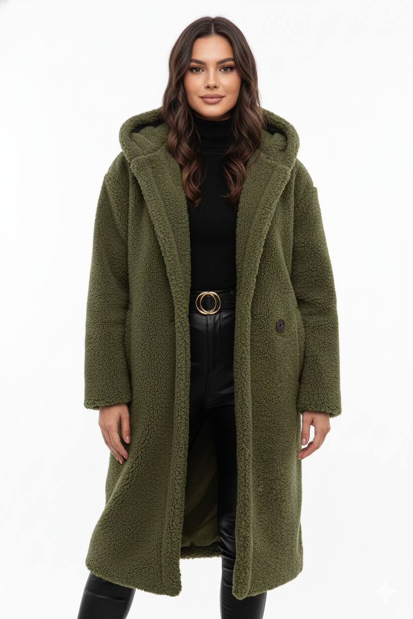 Nelia Cappotto Teddy Donna – Giacca Oversize Morbida & Chaude per Looks Inverno Eleganti