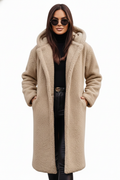 Nelia Cappotto Teddy Donna – Giacca Oversize Morbida & Chaude per Looks Inverno Eleganti