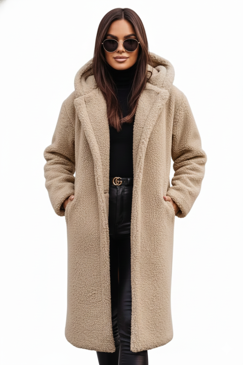 Nelia Cappotto Teddy Donna – Giacca Oversize Morbida & Chaude per Looks Inverno Eleganti