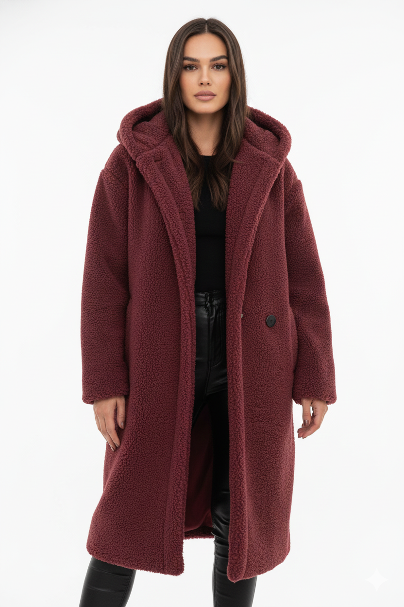 Nelia Cappotto Teddy Donna – Giacca Oversize Morbida & Chaude per Looks Inverno Eleganti