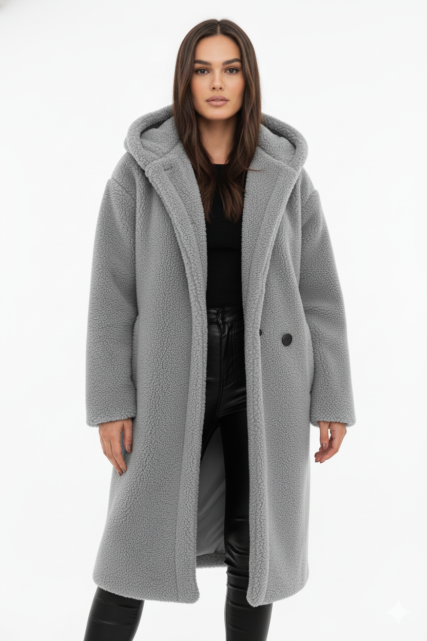 Nelia Cappotto Teddy Donna – Giacca Oversize Morbida & Chaude per Looks Inverno Eleganti