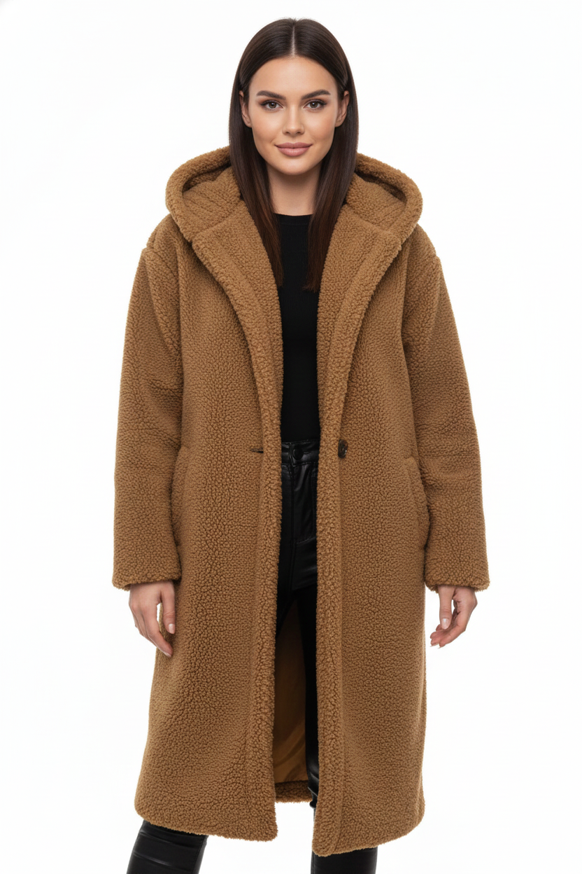 Nelia Cappotto Teddy Donna – Giacca Oversize Morbida & Chaude per Looks Inverno Eleganti