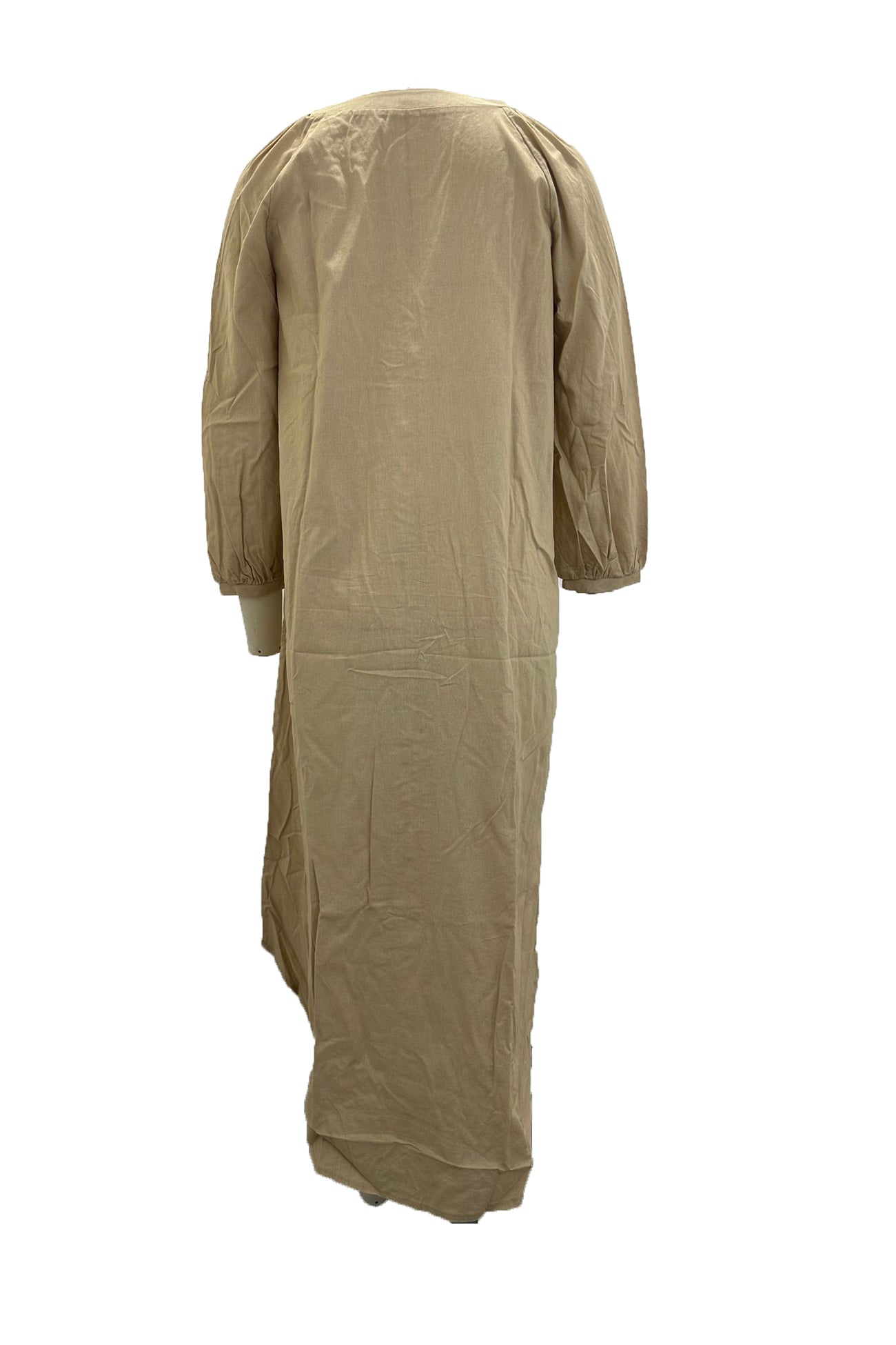 Robe Donna Veanna – Elegante Abito a Maniche Lunghe con Col in V & Boutonnage