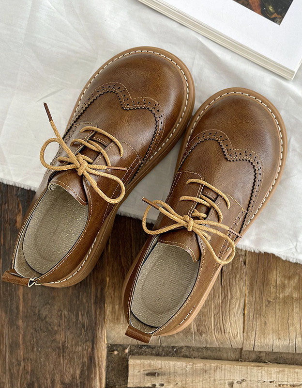 Liza Scarpe Donna – Oxford Style Richelieu Eleganti con Détails Brogue & Comfort