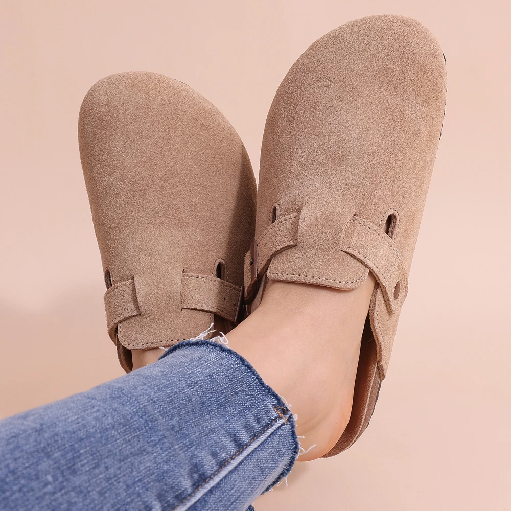 Leana Sabots Donna – Enfiler in Daim con Boucle Réglable & Semelle Comfort Anatomique
