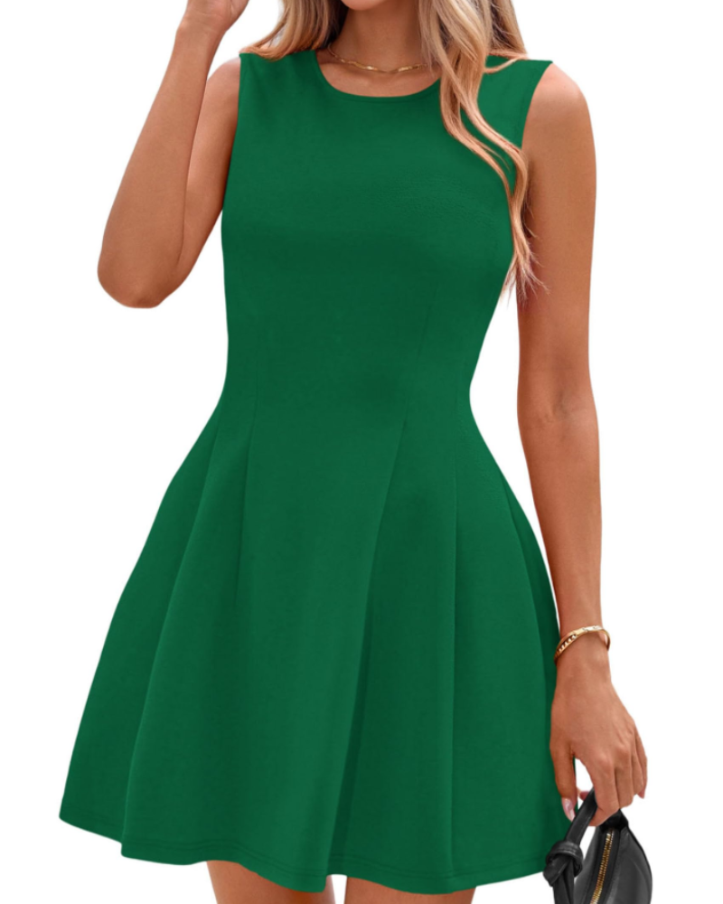 Sophie Abito Donna – Abito Courte a Trapezio Senza Maniche Elegante Business Casual Stretch