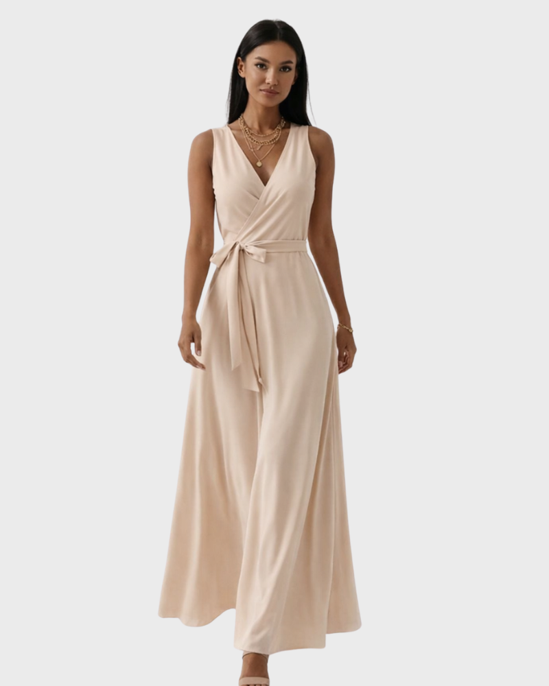 Marjorie Abito Soirée Donna – Scollo a V, Linea Fluida & Design Elegante Intemporel