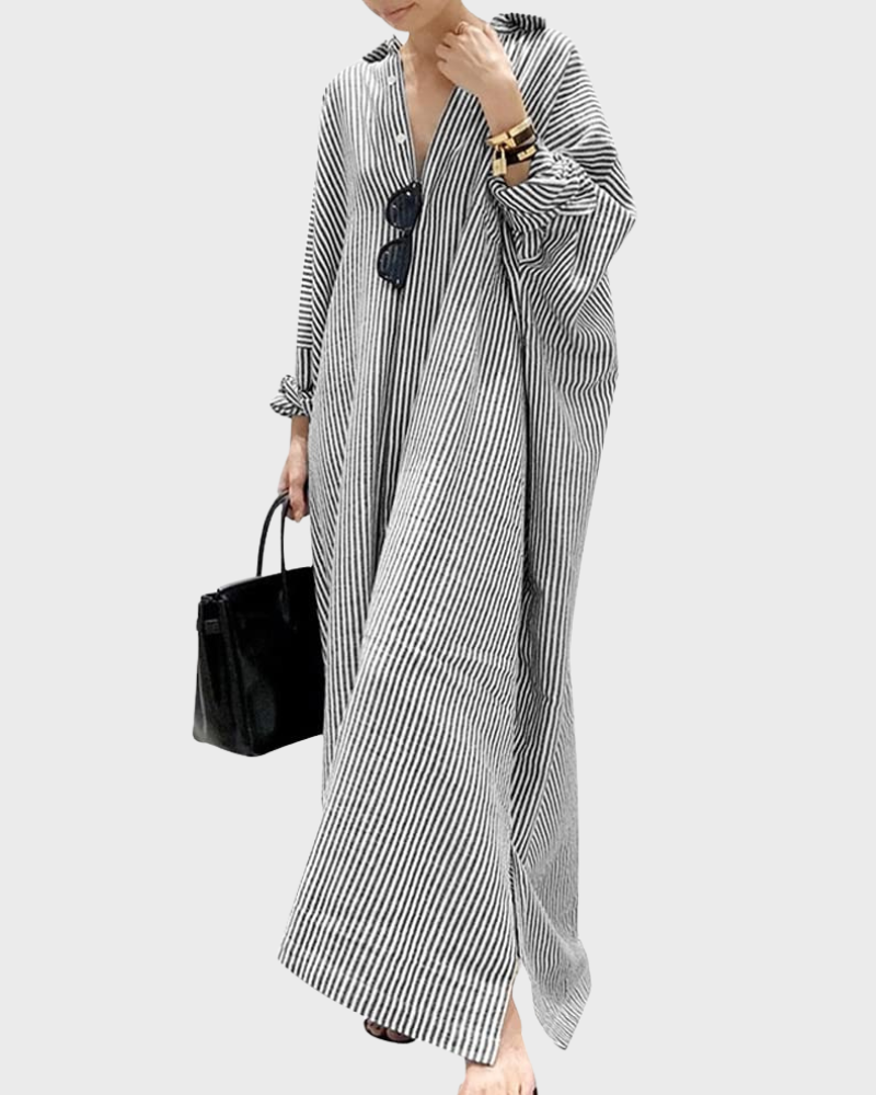 Hermina Abito Donna – Scollo a V Bretella Fines, Linea Mini & Taille Regolabile con Tasche Estate